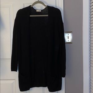 Black knit cardigan